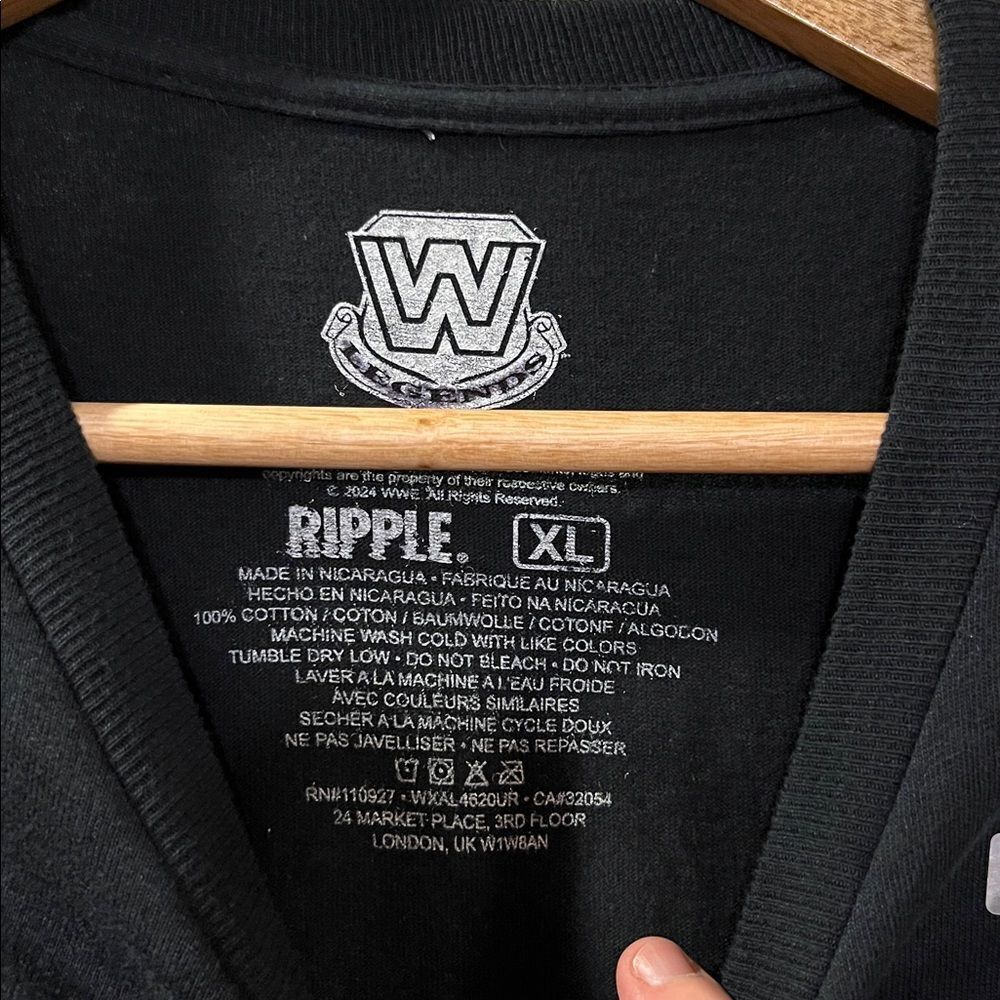 WWE Stone Cold Black Long Sleeve Shirt - Picture 4 of 10